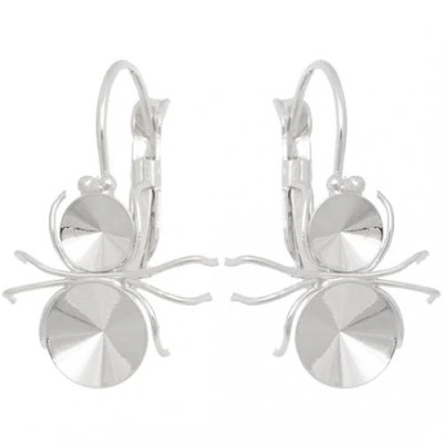 Náušnice Pavouk Rivoli 6/8mm Rhodium (14092)