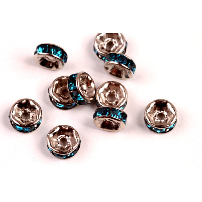 Rondelka Modrá 6mm č.38 (10ks)