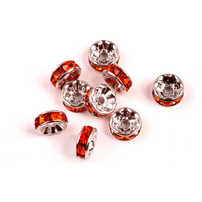 Rondelka Červená 8mm č.49 (10ks)