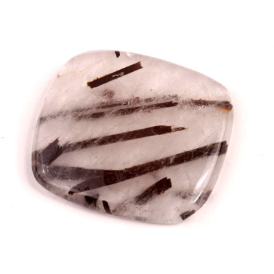 Kabošon Black Rutile č.2123 (35x32x5mm)