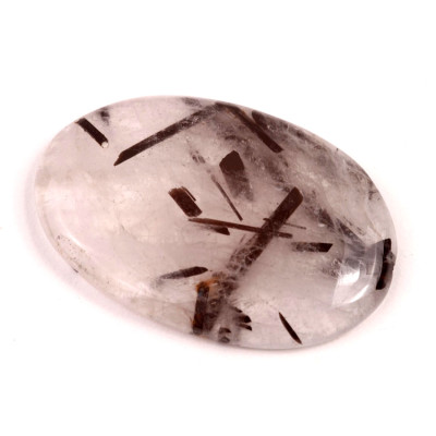 Kabošon Black Rutile č.2125 (43x29x6mm)