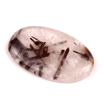 Kabošon Black Rutile č.2128 (43x25x6mm)