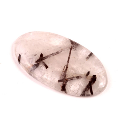 Kabošon Black Rutile č.2131 (43x22x5mm)