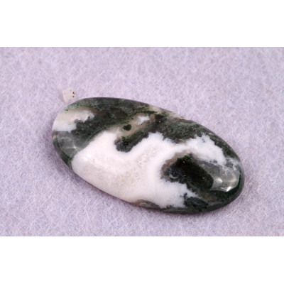 Kabošon Tree Agate č.1725 (37x20x6mm)