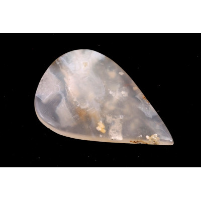 Kabošon White Feather Agate č.3491 (39x26x4mm)