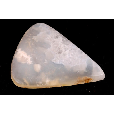 Kabošon White Feather Agate č.3510 (42x34x4mm)