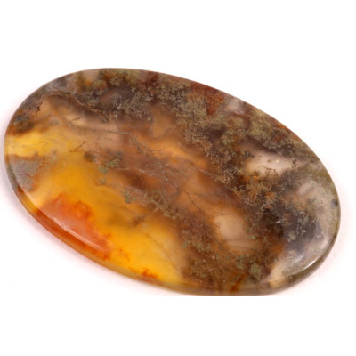 Kabošon Red Moss Agate č.2707 (48x30x4mm)
