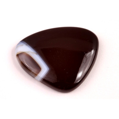 Kabošon Black Banded Agate č.2464 (35x30x6mm)