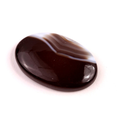 Kabošon Black Banded Agate č.2476 (37x24x7mm)