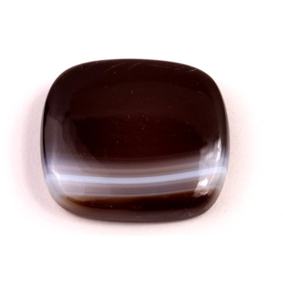 Kabošon Black Banded Agate č.2478 (33x30x8mm)