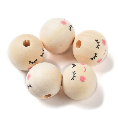 Dřevěné korálky obličej č.25 (20 mm)