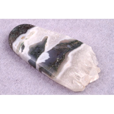 Kabošon Moss Druzy Quartz č.5614 (53x26x6mm)