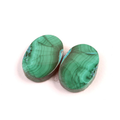 Kabošony páry Malachit Chrysocolla č.P350 (23x16x4mm)