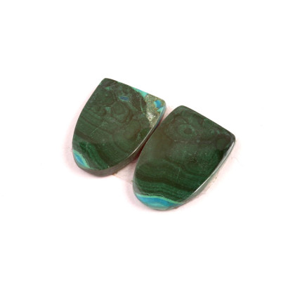 Kabošony páry Malachit Chrysocolla č.P353 (22x14x3mm)