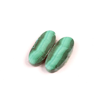 Kabošony páry Malachit Chrysocolla č.P358 (22x10x4mm)