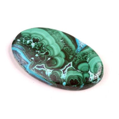 Kabošon Malachite Chrysocolla č.3851 (40x23x5mm)