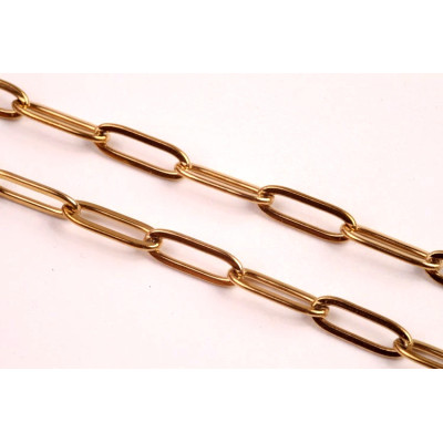 Řetízek ocel 19 tmavší zlatá (1m)