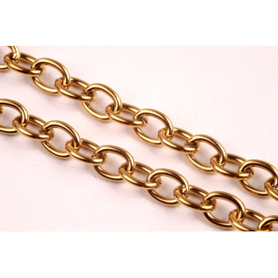 Řetízek ocel 20 tmavší zlatá (1m)