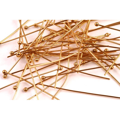 Ketlovací nýt s kuličkou 30 mm ocel tmavší zlatá