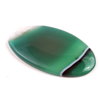Kabošon Green Line Bandate Agate č.5802 (51x28x5mm)