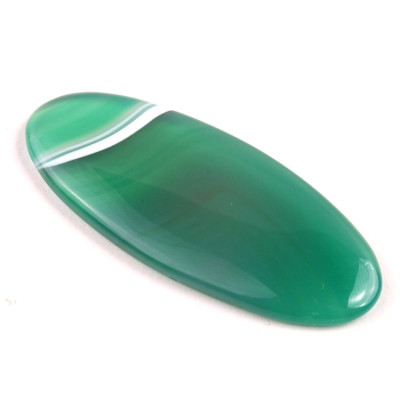 Kabošon Green Line Bandate Agate č.5803 (57x23x5mm)