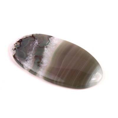 Kabošon Green Line Bandate Agate č.5809 (52x26x5mm)