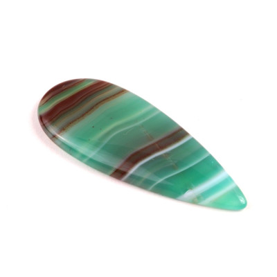 Kabošon Green Line Bandate Agate č.5813 (53x21x5mm)