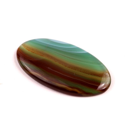 Kabošon Green Line Bandate Agate č.5816 (45x24x5mm)