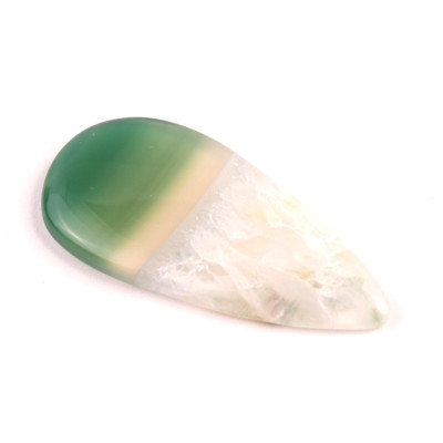Kabošon Green Line Bandate Agate č.5817 (47x23x5mm)