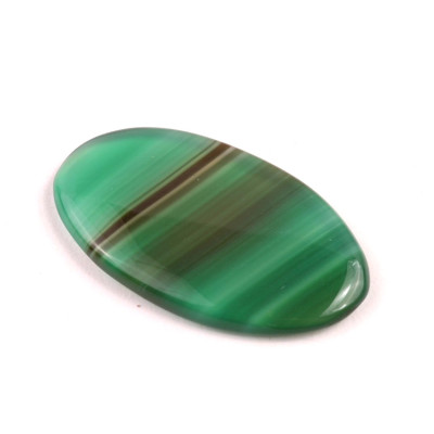 Kabošon Green Line Bandate Agate č.5819 (43x24x5mm)