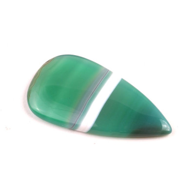Kabošon Green Line Bandate Agate č.5820 (43x23x5mm)