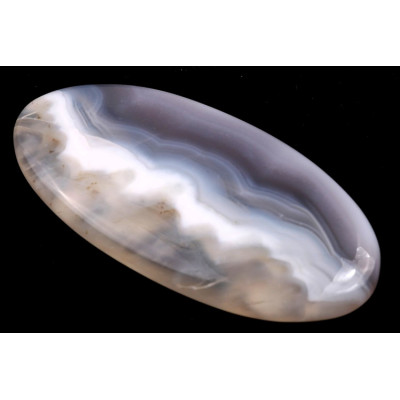 Kabošon Orbicular White Agate č.6141 (58x28x7mm)