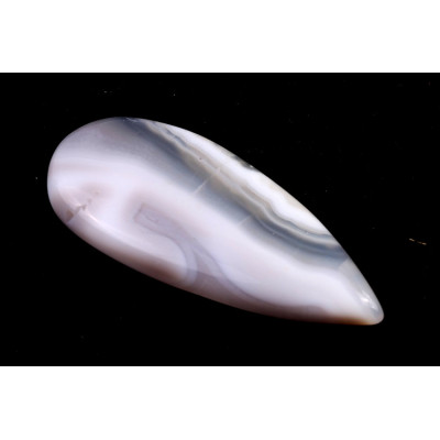 Kabošon Orbicular White Agate č.6144 (48x20x7mm)