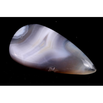 Kabošon Orbicular White Agate č.6147 (44x23x7mm)