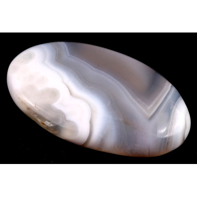 Kabošon Orbicular White Agate č.6149 (49x27x8mm)