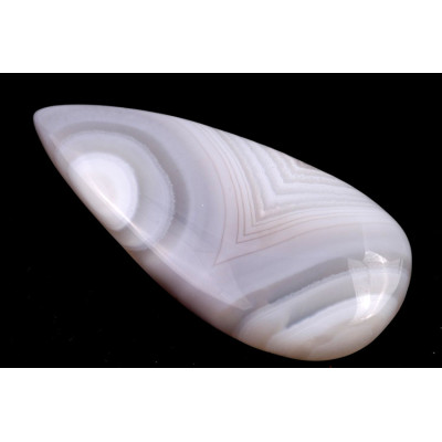 Kabošon Orbicular White Agate č.6151 (50x23x8mm)