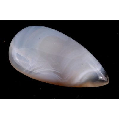 Kabošon Orbicular White Agate č.6155 (42x22x7mm)