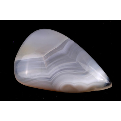 Kabošon Orbicular White Agate č.6156 (38x24x8mm)