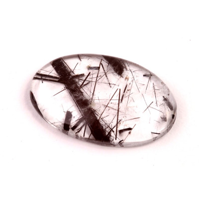 Kabošon Black Rutile č.6167 (35x22x6mm)