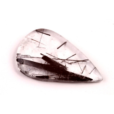Kabošon Black Rutile č.6169 (37x22x6mm)