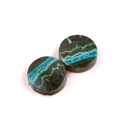 Kabošony páry Malachit Chrysocolla č.P683 (17x5mm)