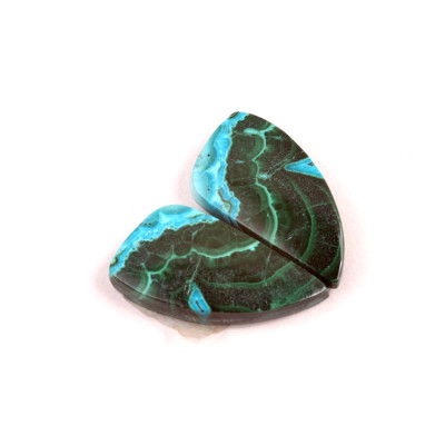 Kabošony páry Malachit Chrysocolla č.P686 (25x13x5mm)