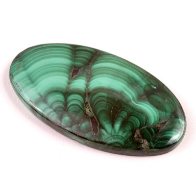 Kabošon Malachite č.6237 (52x28x6mm)