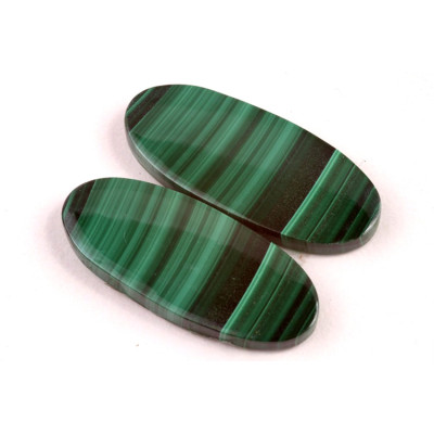 Kabošony páry Malachite č.P700 (33x14x4mm)