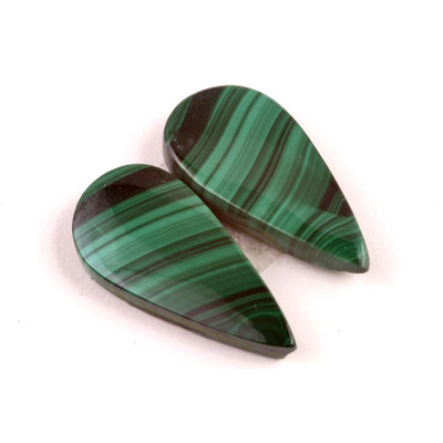 Kabošony páry Malachite č.P707 (30x15x5mm)