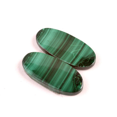 Kabošony páry Malachite č.P709 (29x13x4mm)