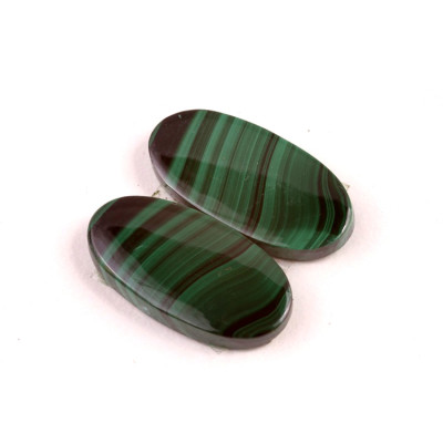 Kabošony páry Malachite č.P711 (25x13x5mm)