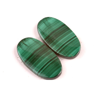 Kabošony páry Malachite č.P712 (28x15x4mm)