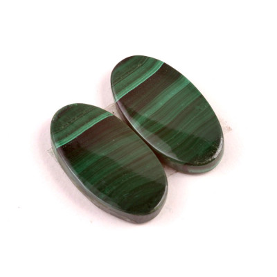 Kabošony páry Malachite č.P713 (26x14x5mm)
