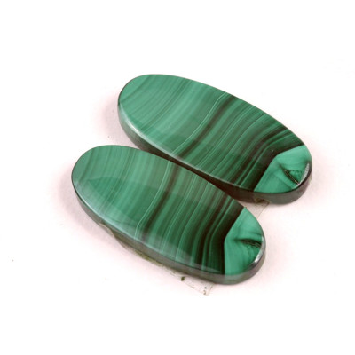 Kabošony páry Malachite č.P714 (30x13x4mm)